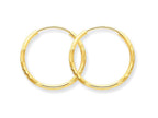 FJC Finejewelers 14k Yellow Gold 1.5mm Satin Bright-cut Endless Hoop Earrings