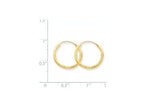 FJC Finejewelers 14k Yellow Gold 1.5mm Satin Bright-cut Endless Hoop Earrings