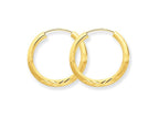 FJC Finejewelers 14k Yellow Gold 2mm Satin Bright-cut Endless Hoop Earrings