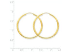 FJC Finejewelers 14k Yellow Gold 2mm Satin Bright-cut Endless Hoop Earrings