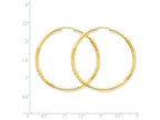 FJC Finejewelers 14k Yellow Gold 2mm Satin Bright-cut Endless Hoop Earrings