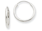 FJC Finejewelers 14k White Gold 1.5mm Polished Endless Hoop Earrings