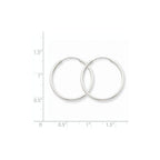 FJC Finejewelers 14k White Gold 1.5mm Polished Endless Hoop Earrings