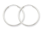 FJC Finejewelers 14k White Gold 1.5mm Polished Endless Hoop Earrings