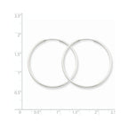 FJC Finejewelers 14k White Gold 1.5mm Polished Endless Hoop Earrings