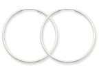 FJC Finejewelers 14k White Gold 1.5mm Polished Endless Hoop Earrings