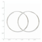 FJC Finejewelers 14k White Gold 1.5mm Bright-cut Endless Hoop Earrings