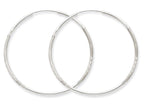 FJC Finejewelers 14k White Gold 1.5mm Bright-cut Endless Hoop Earrings