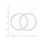 FJC Finejewelers 14k White Gold 1.5mm Bright-cut Endless Hoop Earrings