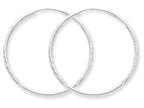 FJC Finejewelers 14k White Gold 1.5mm Bright-cut Endless Hoop Earrings