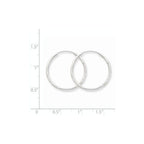 FJC Finejewelers 14k White Gold 1.5mm Bright-cut Endless Hoop Earrings