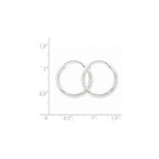 FJC Finejewelers 14k White Gold 1.5mm Bright-cut Endless Hoop Earrings