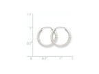 FJC Finejewelers 14k White Gold 2mm Bright-cut Endless Hoop Earrings
