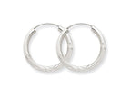 FJC Finejewelers 14k White Gold 2mm Bright-cut Endless Hoop Earrings