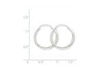 FJC Finejewelers 14k White Gold 2mm Bright-cut Endless Hoop Earrings