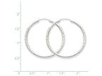 FJC Finejewelers 14k White Gold 2mm Bright-cut Endless Hoop Earrings
