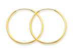 FJC Finejewelers 14k Yellow Gold 1.25mm Endless Hoop Earring