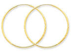FJC Finejewelers 14k Yellow Gold 1.25mm Bright-cut Endless Hoop Earring