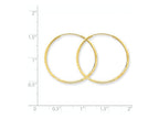 FJC Finejewelers 14k Yellow Gold 1.25mm Bright-cut Endless Hoop Earring