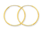FJC Finejewelers 14k Yellow Gold 1.25mm Bright-cut Endless Hoop Earring