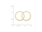 FJC Finejewelers 14k Yellow Gold 1.25mm Bright-cut Endless Hoop Earring