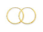 FJC Finejewelers 14k Yellow Gold 1.25mm Bright-cut Endless Hoop Earring