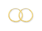 FJC Finejewelers 14k Yellow Gold 1.25mm Bright-cut Endless Hoop Earring