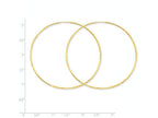FJC Finejewelers 14k Yellow Gold 1.25mm Bright-cut Endless Hoop Earring