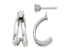 FJC Finejewelers 14k White Gold Polished W/cz Stud Earring Jackets