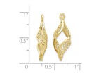 FJC Finejewelers 14k Yellow Gold Polished Filigree Swirl Earring Jackets