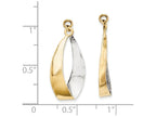FJC Finejewelers 14k Yellow Gold Polished and Rhodium Reversible Dangle Earring Jackets