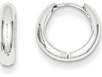 FJC Finejewelers 14k White Gold Hinged Hoop Earrings