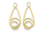 FJC Finejewelers 14k Yellow Gold Polished Fancy Teardrop Earring Jackets