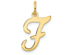 FJC Finejewelers 14k Yellow Gold Die Struck Initial F Charm