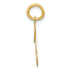 FJC Finejewelers 14k Yellow Gold Die Struck Initial T Charm