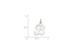 FJC Finejewelers 14 kt White Gold Die Struck Initial B Charm