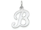 FJC Finejewelers 14 kt White Gold Die Struck Initial B Charm