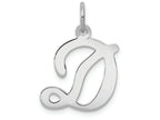 FJC Finejewelers 14 kt White Gold Die Struck Initial D Charm