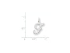 FJC Finejewelers 14 kt White Gold Die Struck Initial F Charm