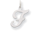 FJC Finejewelers 14 kt White Gold Die Struck Initial F Charm