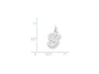FJC Finejewelers 14 kt White Gold Die Struck Initial G Charm