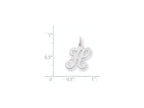 FJC Finejewelers 14 kt White Gold Die Struck Initial H Charm