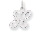 FJC Finejewelers 14 kt White Gold Die Struck Initial H Charm