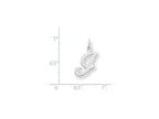 FJC Finejewelers 14 kt White Gold Die Struck Initial I Charm