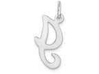 FJC Finejewelers 14 kt White Gold Die Struck Initial I Charm