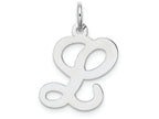 FJC Finejewelers 14 kt White Gold Die Struck Initial L Charm