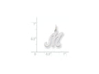 FJC Finejewelers 14 kt White Gold Die Struck Initial M Charm