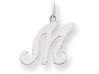 FJC Finejewelers 14 kt White Gold Die Struck Initial M Charm