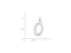 FJC Finejewelers 14 kt White Gold Die Struck Initial O Charm
