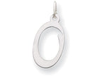 FJC Finejewelers 14 kt White Gold Die Struck Initial O Charm
